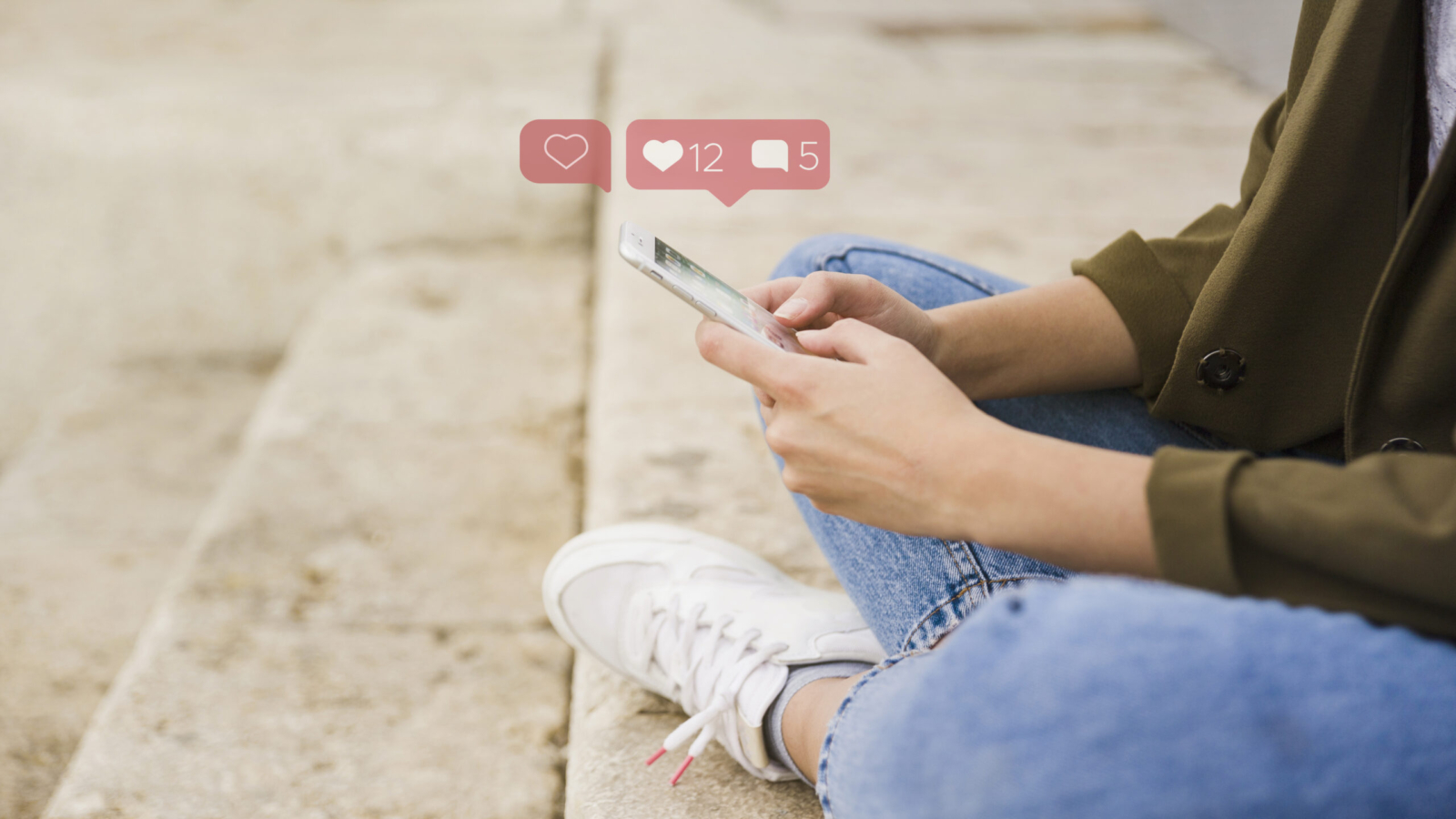 close-up-woman-sitting-stairs-using-social-media-app-mobile